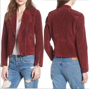 ISO Blank NYC No Limit Suede Moto in Red
